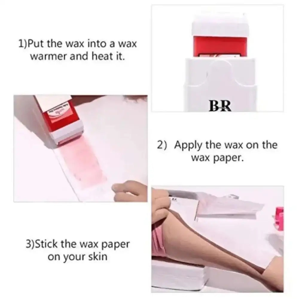 3 in 1 Depilatory Wax Heater Machine, Roller and Strips