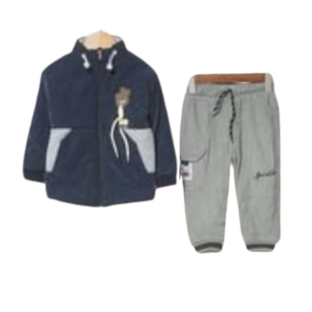 Navy Blue Kids Zip Tracksuit