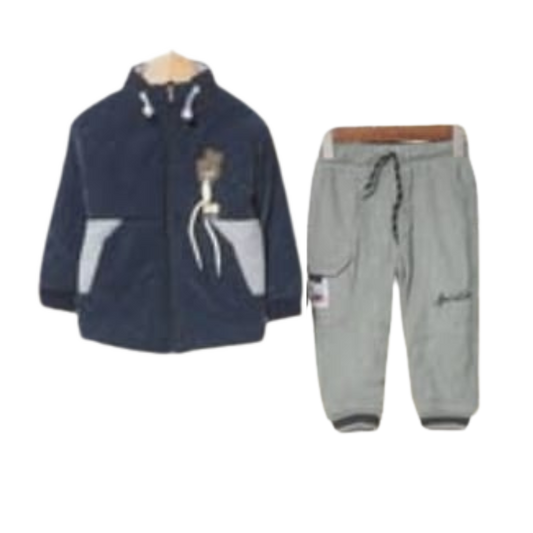 Navy Blue Kids Zip Tracksuit