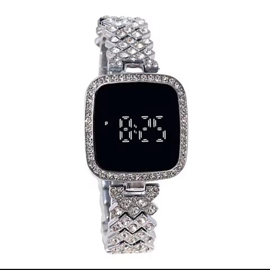 Ladies led ice stone stylish watch